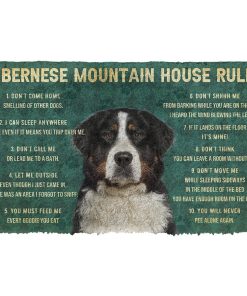 Gearhuman 3D House Rules Bernese Mountain Dog Doormat GV180210 Doormat Doormat S(15,8''x23,6'')