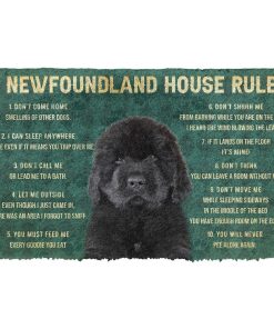 Gearhuman 3D House Rules Newfoundland Dog Doormat GV18025 Doormat Doormat S(15,8''x23,6'')
