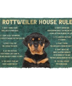 Gearhuman 3D House Rules Rottweiler Dog Doormat GV180211 Doormat Doormat S(15,8''x23,6'')