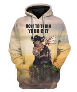 Gearhuman 3D How To Train Your Cat Custom T-Shirts Hoodies Apparel GT14027 3D Custom Fleece Hoodies Hoodie S 