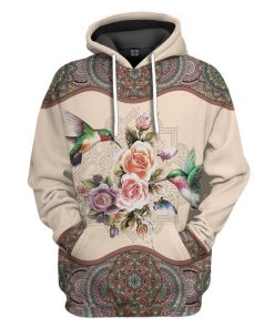 Gearhuman 3D Hummingbird Mandala Tshirt Hoodie Apparel GB03038 3D Apparel Hoodie S