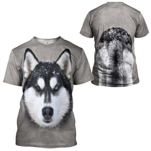 Gearhuman 3D Husky Cosplay Custom Tshirt Hoodie Appreal GK23127 3D Apparel