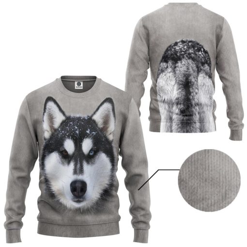 Gearhuman 3D Husky Cosplay Custom Tshirt Hoodie Appreal GK23127 3D Apparel