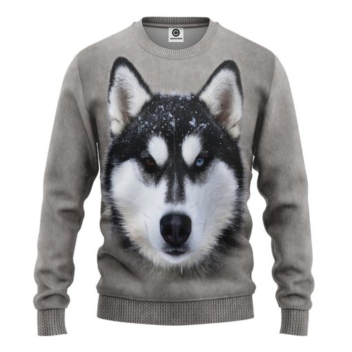 Gearhuman 3D Husky Cosplay Custom Tshirt Hoodie Appreal GK23127 3D Apparel Long Sleeve S