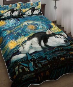 Gearhuman 3D Husky Starry Night Bedding Set GK31124 Bedding Set 