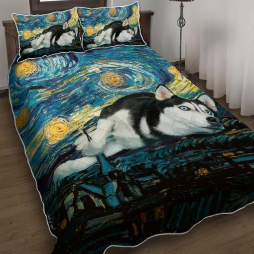Gearhuman 3D Husky Starry Night Bedding Set GK31124 Bedding Set