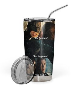 Gearhuman 3D I Am Batman Vengeance Custom Design Vacuum Insulated Tumbler GL26084 Tumbler 20oz 