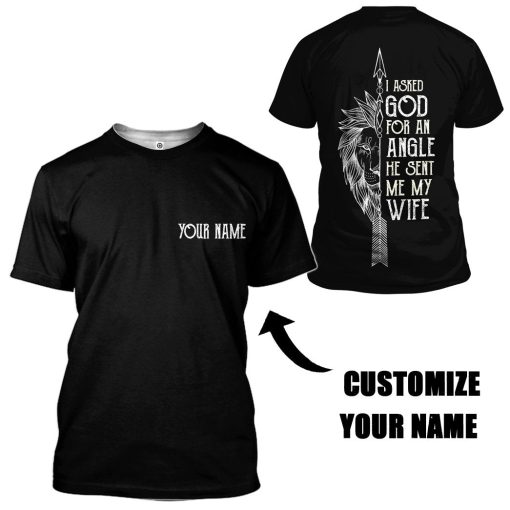 Gearhuman 3D I Asked God For An Angle Custom Name Tshirt Hoodie Apparel GB31128 3D Apparel