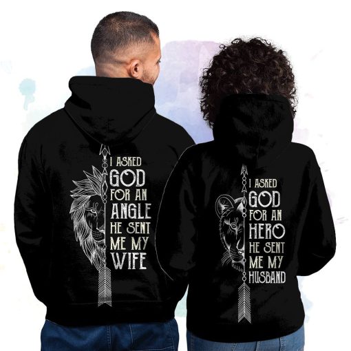 Gearhuman 3D I Asked God For An Angle Custom Name Tshirt Hoodie Apparel GB31128 3D Apparel