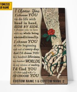 Gearhuman 3D I Choose You Custom Name Canvas GK04015 Canvas 1 Piece Non Frame M