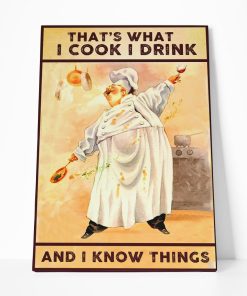 Gearhuman 3D I Cook I Drink And I Know Things Canvas GB020310 Canvas 1 Piece Non Frame M