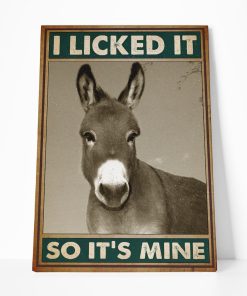 Gearhuman 3D I Licked It Donkey Canvas GB08032 Canvas 1 Piece Non Frame M