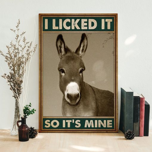 Gearhuman 3D I Licked It Donkey Canvas GB08032 Canvas