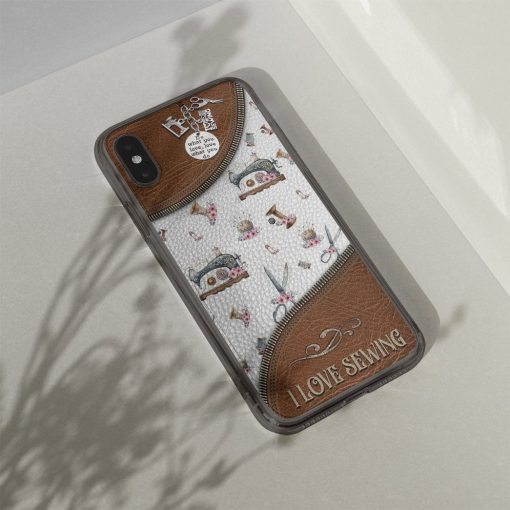 Gearhuman 3D I Love Sewing Custom Phonecase GB05012 Glass Phone Case