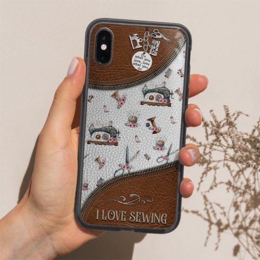 Gearhuman 3D I Love Sewing Custom Phonecase GB05012 Glass Phone Case