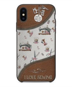 Gearhuman 3D I Love Sewing Custom Phonecase GB05012 Glass Phone Case Iphone X 