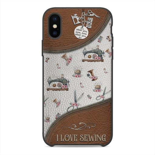 Gearhuman 3D I Love Sewing Custom Phonecase GB05012 Glass Phone Case Iphone X