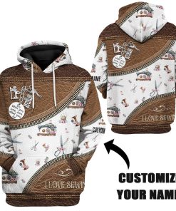 Gearhuman 3D I Love Sewing Tshirt Hoodie Apparel GB050161 3D Apparel 