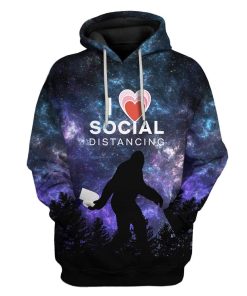 Gearhuman 3D I Love Social Distancing Custom Fleece Hoodie Apparel GA21031 3D Custom Fleece Hoodies Hoodie S 