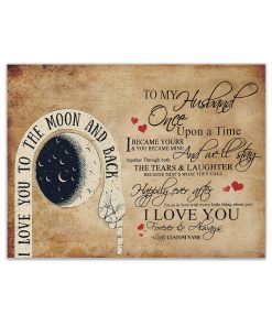 Gearhuman 3D I Love You To The Moon And Back Custom Name Canvas GW04016 Canvas 1 Piece Non Frame M