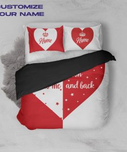Gearhuman 3D I Love You To The Moon King & Queen Custom Name Bedding Set GB14011 Bedding Set Twin 3PCS 