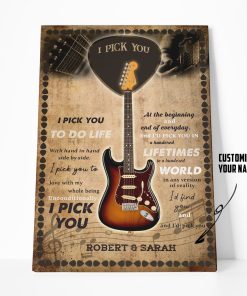 Gearhuman 3D I Pick You Bass Guitar Custom Name Canvas GB27011 Canvas 1 Piece Non Frame M