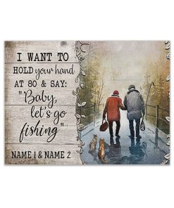 Gearhuman 3D I Want To Hold Your Hand And Go Fishing Custom Name Canvas GW04011 Canvas 1 Piece Non Frame M