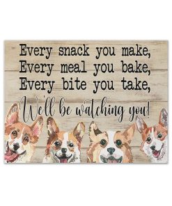Gearhuman 3D I Will Be Watching You Corgi Custom Canvas GB26023 Canvas 1 Piece Non Frame M