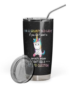 Gearhuman 3D Im A Grumpy Old Lady Custom Name Design Vacuum Insulated Tumbler GV11093 Tumbler 20oz 