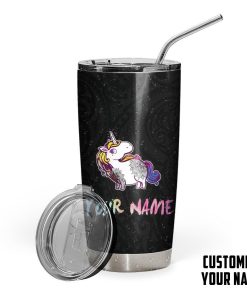 Gearhuman 3D Im A Grumpy Unicorn Lady Custom Name Design Vacuum Insulated Tumbler GV11098 Tumbler 20oz 