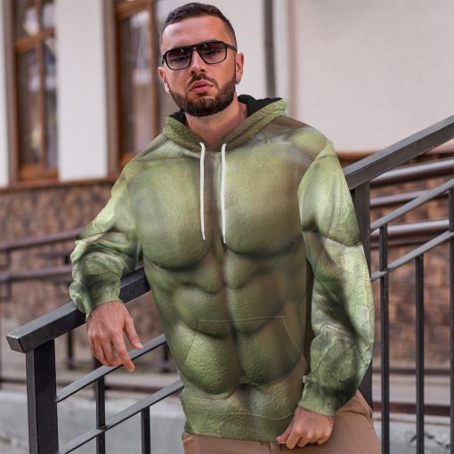 Gearhuman 3D Incredible Hulk Custom Hoodie Apparel GN210811 3D Custom Fleece Hoodies