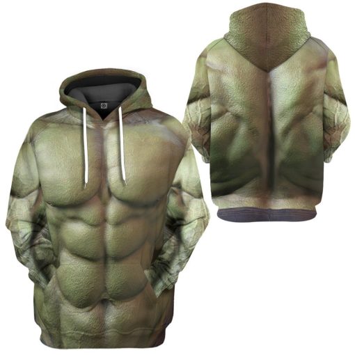 Gearhuman 3D Incredible Hulk Custom Hoodie Apparel GN210811 3D Custom Fleece Hoodies