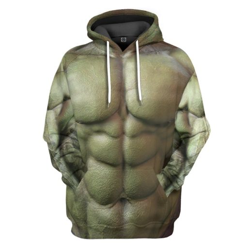 Gearhuman 3D Incredible Hulk Custom Hoodie Apparel GN210811 3D Custom Fleece Hoodies Hoodie S