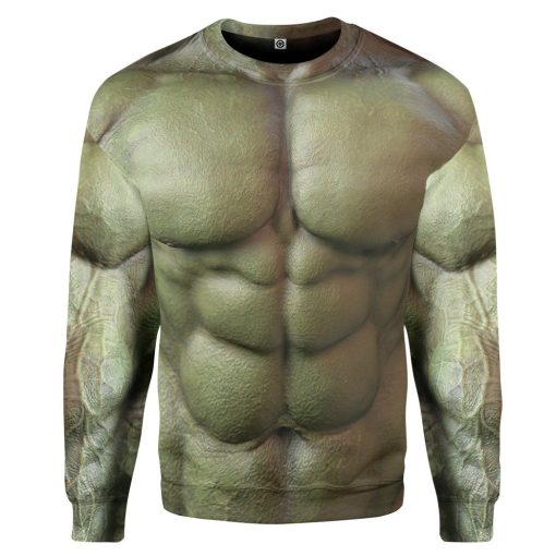 Gearhuman 3D Incredible Hulk Custom Sweatshirt Apparel GN210811 Sweatshirt Sweatshirt S