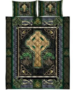 Gearhuman 3D Irish Celtic Cross Custom Quilt Set GW19029 Quilt Set Quilt Set Twin