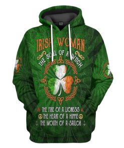 Gearhuman 3D Irish St Patrick Day Irish Woman Tshirt Hoodie Apparel GV19023 3D Apparel Hoodie S