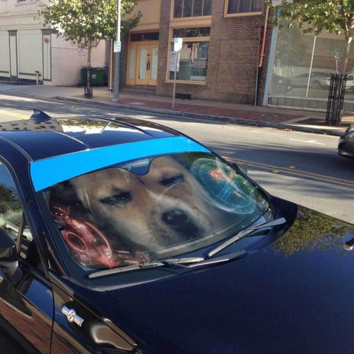 Gearhuman 3D Iron Man HUD Dog Auto Sunshade ZK2804212 Auto Sunshade