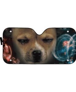 Gearhuman 3D Iron Man HUD Dog Auto Sunshade ZK2804212 Auto Sunshade 57''x27.5'' 