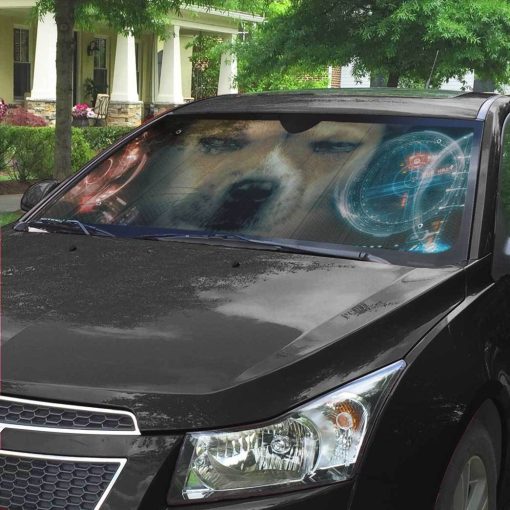 Gearhuman 3D Iron Man HUD Dog Auto Sunshade ZK2804212 Auto Sunshade