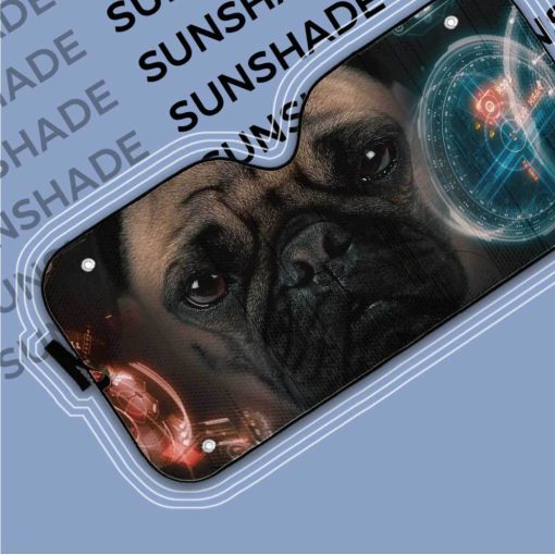 Gearhuman 3D Iron Man HUD Pug Dog Auto Sunshade ZK2804213 Auto Sunshade