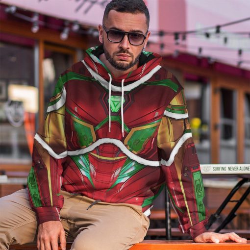 Gearhuman 3D Ironman Christmas Custom Hoodie Apparel GJ08101 3D Apparel