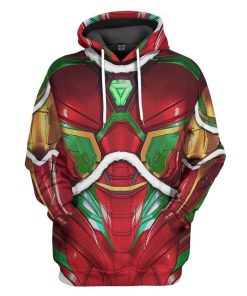 Gearhuman 3D Ironman Christmas Custom Hoodie Apparel GJ08101 3D Apparel Hoodie S 