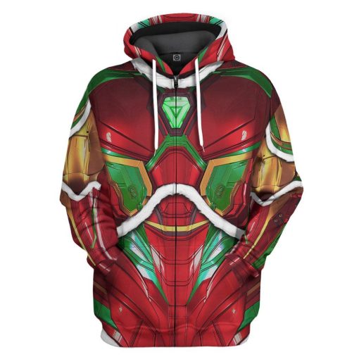 Gearhuman 3D Ironman Christmas Custom Hoodie Apparel GJ08101 3D Apparel Zip Hoodie S