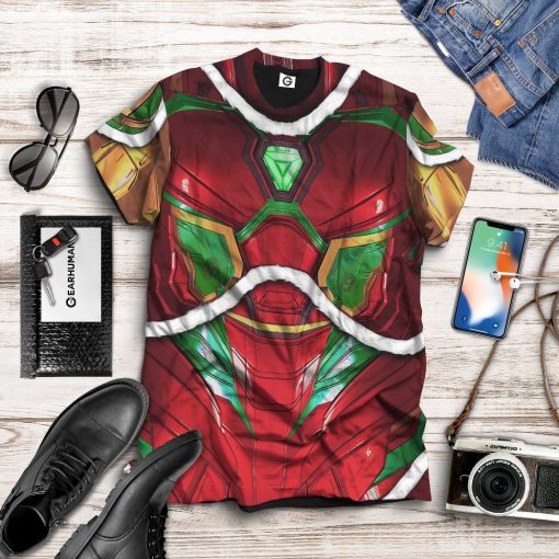 Gearhuman 3D Ironman Christmas Custom Tshirt Apparel GJ08101 3D T-shirt