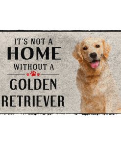Gearhuman 3D Its Not A Home Without A Golden Retriever Custom Doormat GW02036 Doormat Doormat S(15,8''x23,6'')