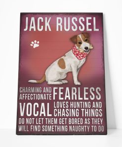 Gearhuman 3D Jack Russell Dog Vintage Quotes Custom Canvas GW01031 Canvas 1 Piece Non Frame M