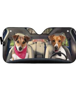 Gearhuman 3D Jack Russell Terrier Dog Auto Car Sunshade GV01038 Auto Sunshade 57''x27.5''