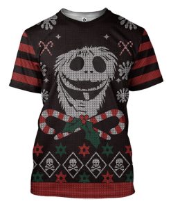 Gearhuman 3D Jack Skellington Christmas Custom Tshirt Apparel GW07106 3D T-shirt T-Shirt S 