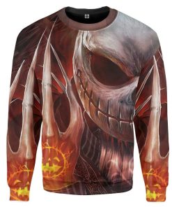 Gearhuman 3D Jack Skellington Pumpkin Halloween Custom Sweatshirt Apparel GV20086 Sweatshirt Sweatshirt S 