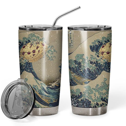 Gearhuman 3D Japanese Wave Cookie Monster Custom Tumbler GH290910 Tumbler